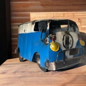 Vintage Metal VW Bus Decor